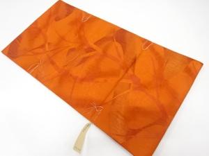 未使用品　本場筑前博多　霞に枝模様織り出し　名古屋帯